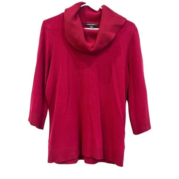 Designers Originals cherry wine cowl neck sweater size large - Picture 2 of 4